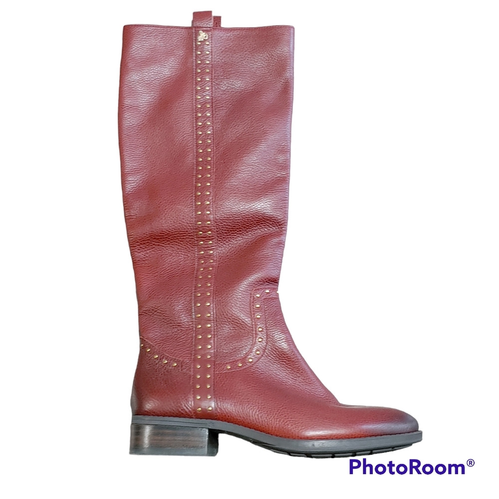 Elegant Burgundy Leather Boots